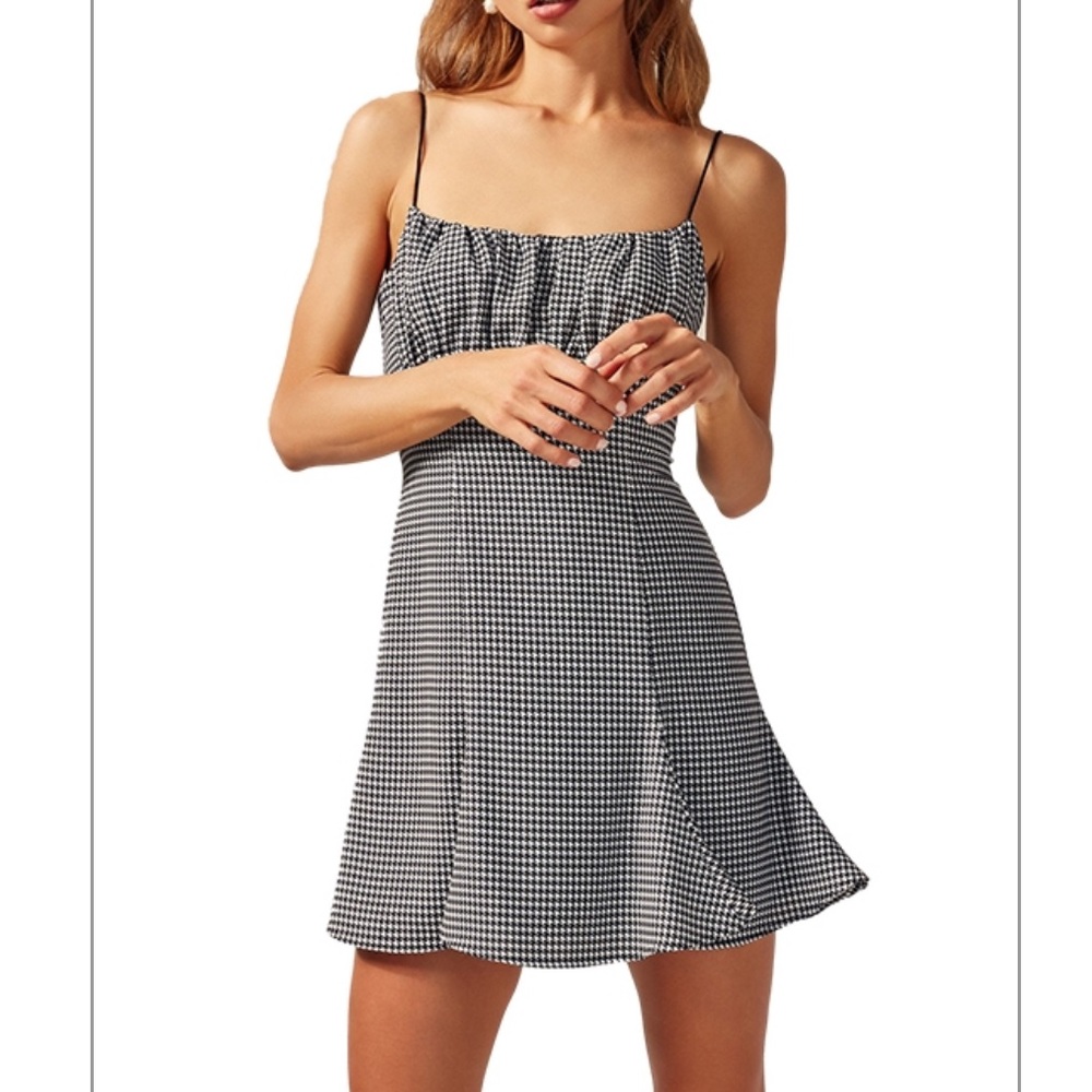*NWT* C/MEO Collective | Provided Mini Dress - Black Houndstooth